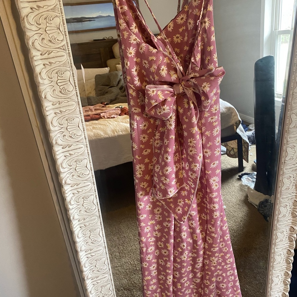 Pink sunflower dress